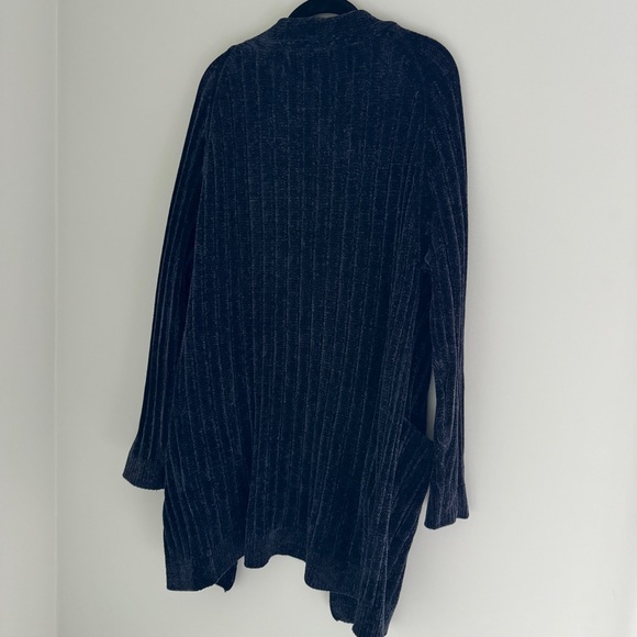 Zara Navy Chenille Open Front Cardigan - Picture 4 of 4